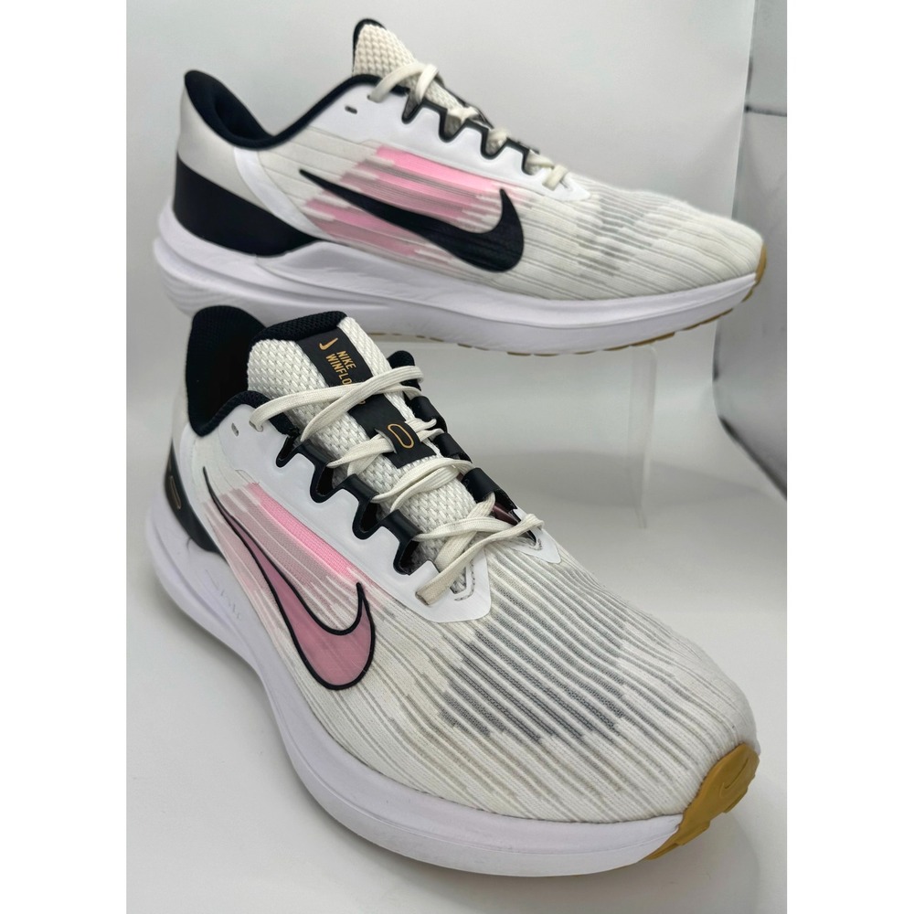 Nike Air Winflo 9 Womens Size 11 Black Pink White Athletic Running Shoes Sneaker